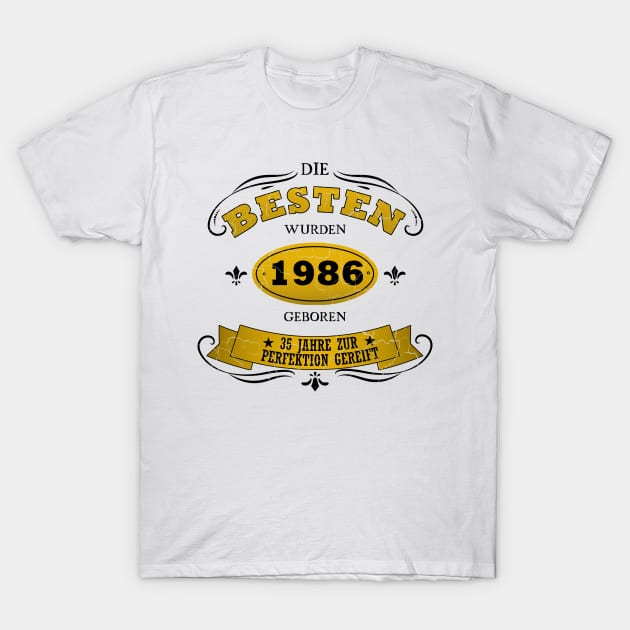 Geburtstag 35 Jahre Baujahr 1986 Alter T-Shirt by JG0815Designs